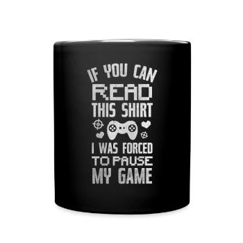 Zocker Gaming Spruch Kind - Tasse einfarbig - Schwarz - Vorne