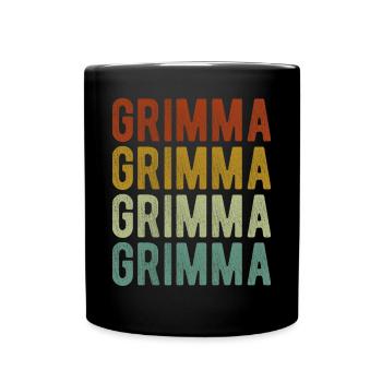 Grimma Stadt Retro Vintage - Tasse einfarbig - Schwarz - Vorne