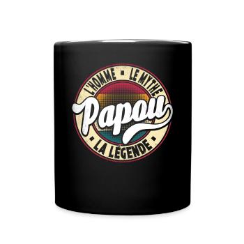 Papou Fete Des Grand Pères Papy - Mug uni - noir - Devant