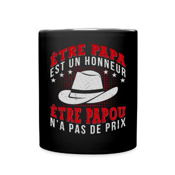 Être Papou N'a Pas De Sans Prix Fete Des Grand - Mug uni - noir - Devant