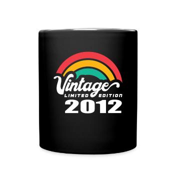 Vintage Anniversaire Anniversaire Rétro 2012 Limité - Mug uni - noir - Devant
