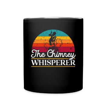 The Chimney Whisperer Fireplace Chimney Sweeping - Full Colour Mug - black - Front