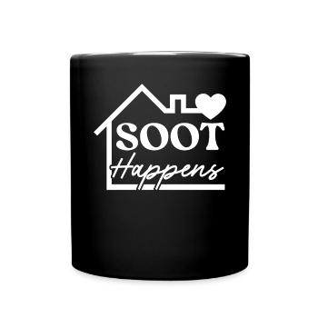 Soot Happens Profession Fireplace Chimney Sweeper - Full Colour Mug - black - Front