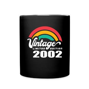 Vintage Anniversaire Anniversaire Rétro 2002 Limité - Mug uni - noir - Devant