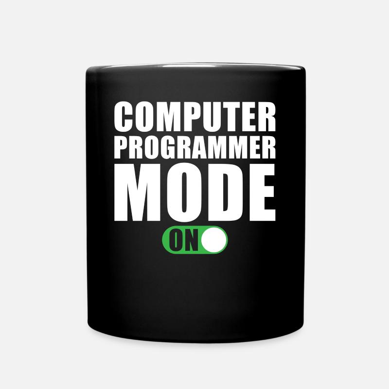 Computer Programmer Mode On - Tasse einfarbig - Schwarz