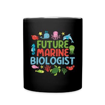 Meeresbiologie Meeresbiologe - Tasse einfarbig - Schwarz - Vorne