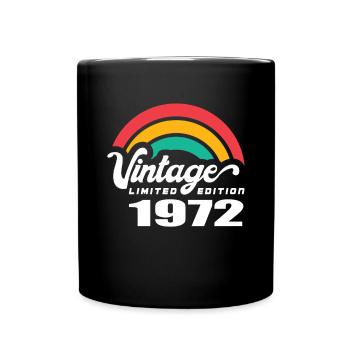 Vintage Geburtstag Geburtstag Retro 1972 Limited - Tasse einfarbig - Schwarz - Vorne