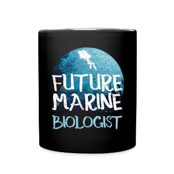 Meerebiologe Meeresbiologie - Tasse einfarbig - Schwarz - Vorne