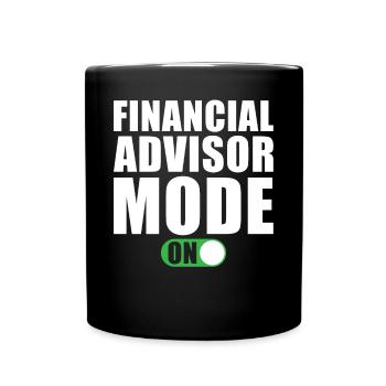Finanzberater Modus an - Tasse einfarbig - Schwarz - Vorne