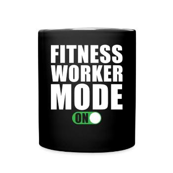Fitness Trainer Mode On - Full Colour Mug - black - Front