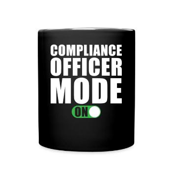 Mode Gestionnaire de conformité activé - Mug uni - noir - Devant