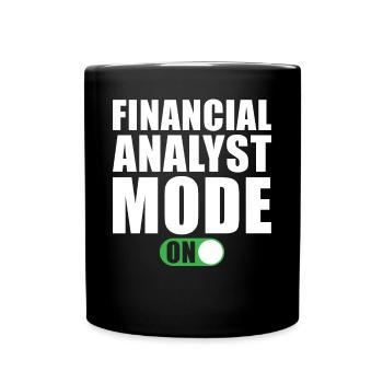 Finanzanalysten Modus an - Tasse einfarbig - Schwarz - Vorne