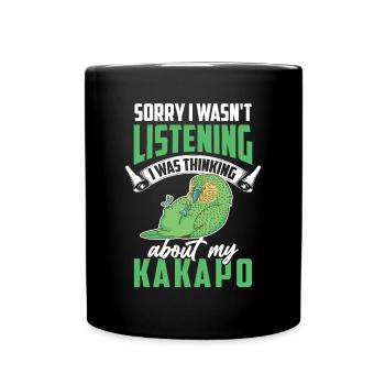 Kakapo I was distracted flightless Kakapo - Full Colour Mug - black - Front