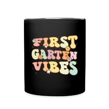 Back To School First Grade Vibes Student Teacher - Full Colour Mug - black - Front