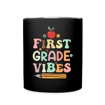 Retour à l’école Première année Vibes Enseignant étudiant - Mug uni - noir - Devant