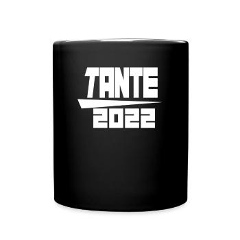 Tante 2022 - Werdende Tante - Tante werden - Tasse einfarbig - Schwarz - Vorne
