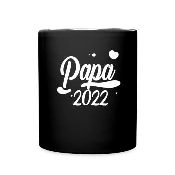Papa 2022 - Vater 2022 - Tasse einfarbig - Schwarz - Vorne