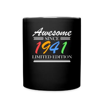 1941 - Jahrgang 1941 - Tasse einfarbig - Schwarz - Vorne