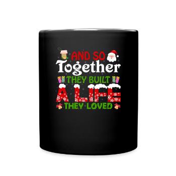 Weihnachten gemeinsames Leben Ugly Christmas - Tasse einfarbig - Schwarz - Vorne