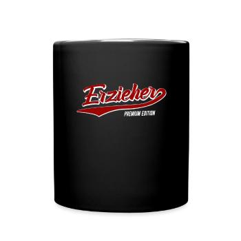 Erzieher Premium Edition Vintage Motiv - Tasse einfarbig - Schwarz - Vorne