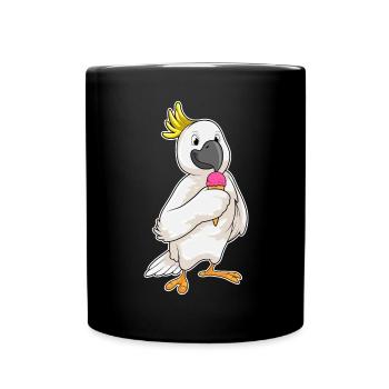 Papagei Waffeleis - Tasse einfarbig - Schwarz - Vorne