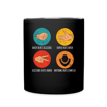 Nothing Beats Jeweler Goldsmith Jewelry Making - Full Colour Mug - black - Front