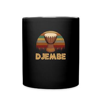 djembe drum, djembe - Full Colour Mug - black - Front