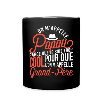 Papou Fete Des Grand Pères Papy - Mug uni - noir - Devant