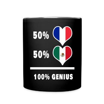 France et Mexique Génie / cadeau - Mug uni - noir - Devant