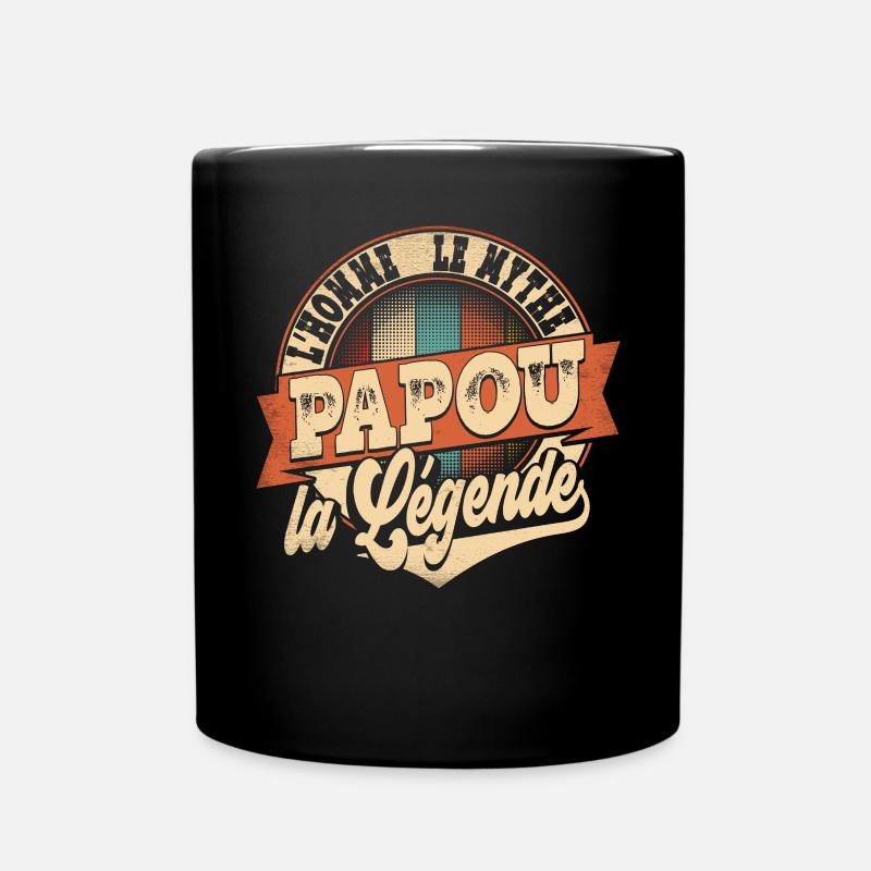 Papou Fete Des Grands Pères Papy - Mug uni - noir