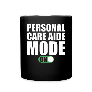Pflegehelfer Modus An - Tasse einfarbig - Schwarz - Vorne