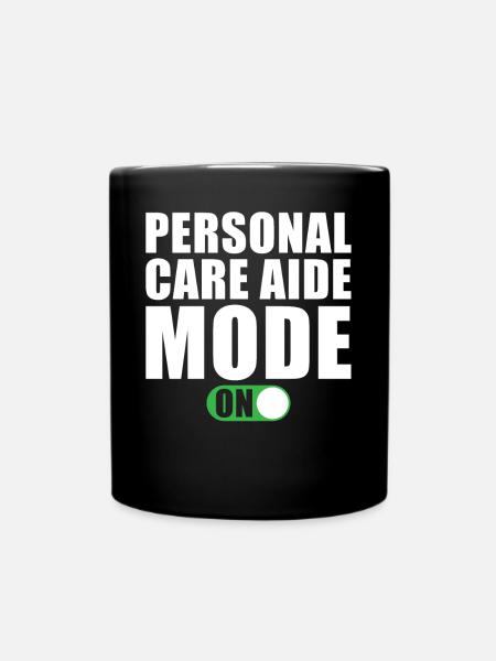 Pflegehelfer Modus An - Tasse einfarbig - Schwarz