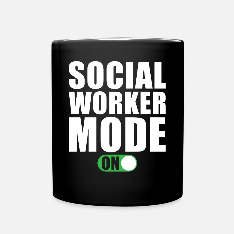 Sozialarbeiter Modus an - Tasse einfarbig - Schwarz