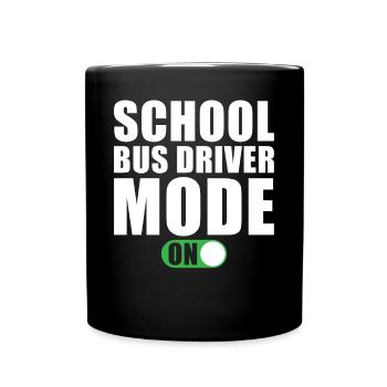 Mode conducteur d’autobus scolaire activé - Mug uni - noir - Devant