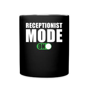 Receptionist Mode A Hotel Specialist Hotel Manager - Full Colour Mug - black - Front