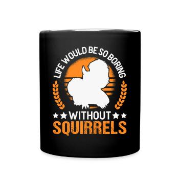 Cadeau Écureuil Écureuil Gris Écureuil - Mug uni - noir - Devant