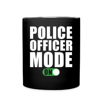Policeman Mode A Police Officer - Full Colour Mug - black - Front