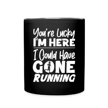 Running Runner Half Marathon - Tasse einfarbig - Schwarz - Vorne