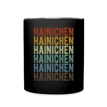 Hainichen Stadt Retro Vintage - Tasse einfarbig - Schwarz - Vorne