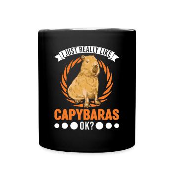 I just really like Capybaras ok capybara - Full Colour Mug - black - Front