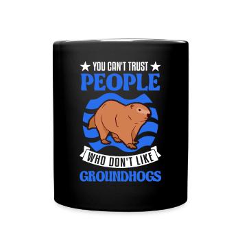 Murmeltier Groundhog Marmot Waldmurmeltier - Full Colour Mug - black - Front