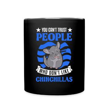 Chinchilla Cadeau Souris laineuse Chinchilla à queue courte - Mug uni - noir - Devant