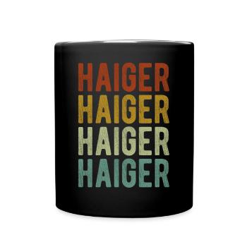 Haiger Stadt Retro Vintage - Tasse einfarbig - Schwarz - Vorne