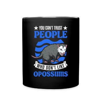 Opossum Gift Possum Pouch Rat - Full Colour Mug - black - Front