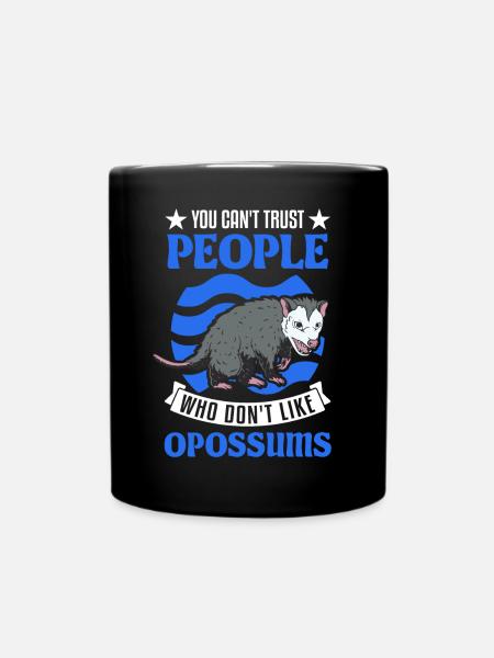 Opossum Geschenk Possum Beutelratte - Tasse einfarbig - Schwarz