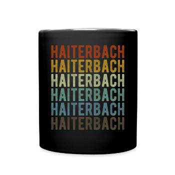 Haiterbach Stadt Retro Vintage - Tasse einfarbig - Schwarz - Vorne