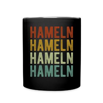Hameln Stadt Retro Vintage - Tasse einfarbig - Schwarz - Vorne