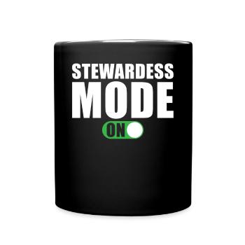 Stewardess Mode On - Full Colour Mug - black - Front
