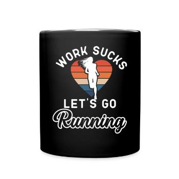Running Runner Half Marathon - Tasse einfarbig - Schwarz - Vorne