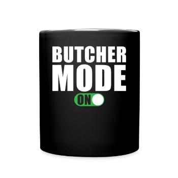 Metzger Modus Ein - Tasse einfarbig - Schwarz - Vorne
